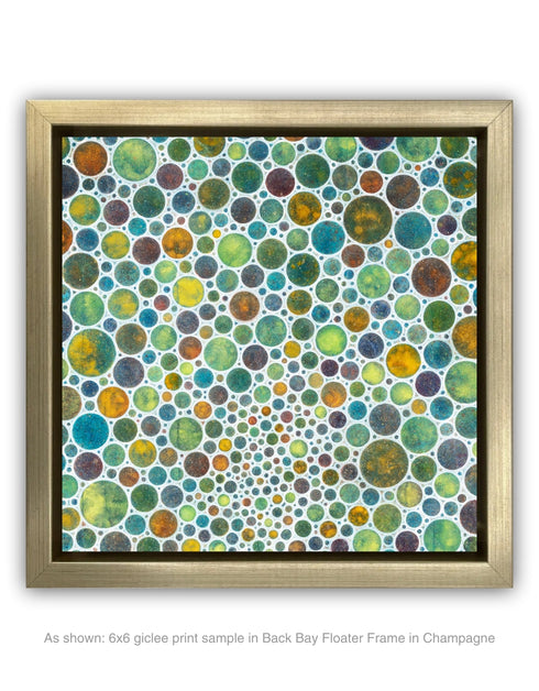 White Circles | Framed Giclee Print on Canvas